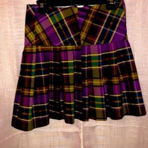 Torrid plaid pleated skirt
